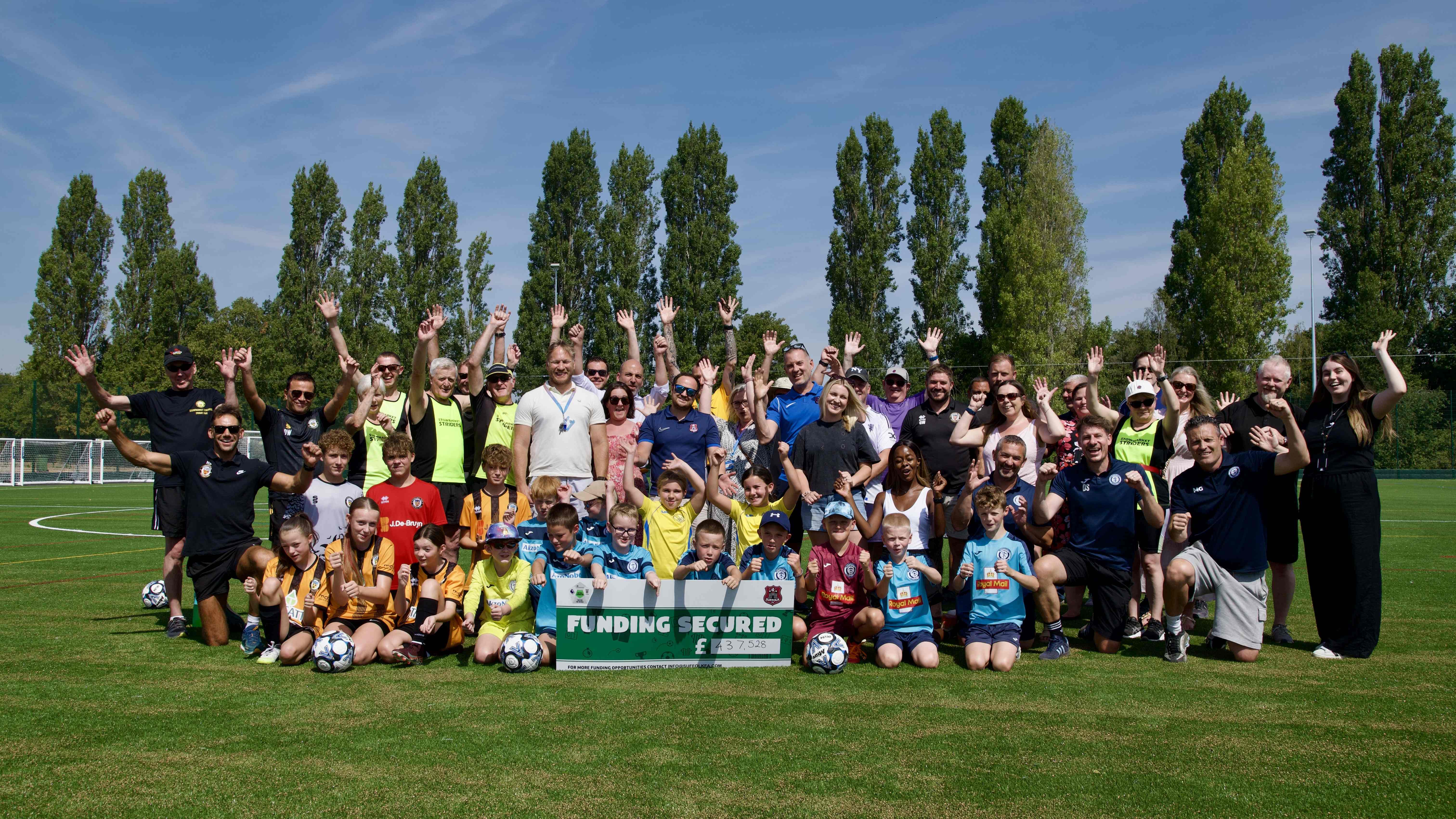 Council staff, councillors, Stowmarket High School staff and local football and running clubs