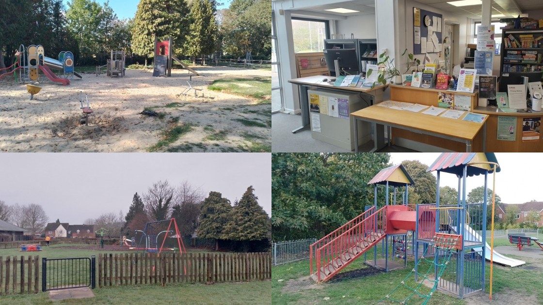 Successful CIL bids in Babergh - Belle Vue Park play area, Great Cornard Library, Audley Grove play area and Calais Street play area