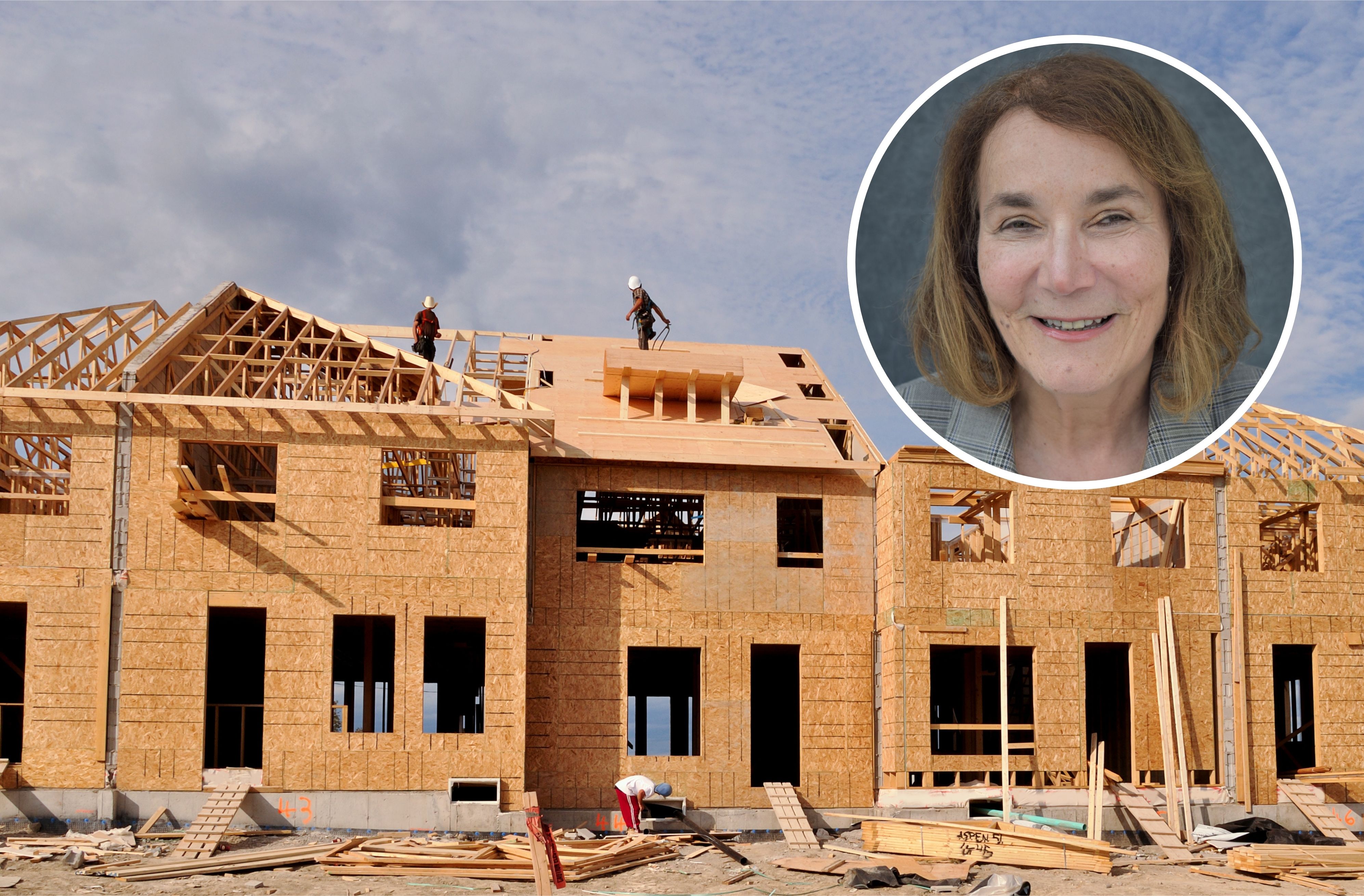 Babergh District Council wants to minimise disruption to residents from building sites, with Cllr Deborah Saw (inset) saying the Considerate Constructors Scheme offers additional reassurance. Credit: Bigstock/Babergh District Council