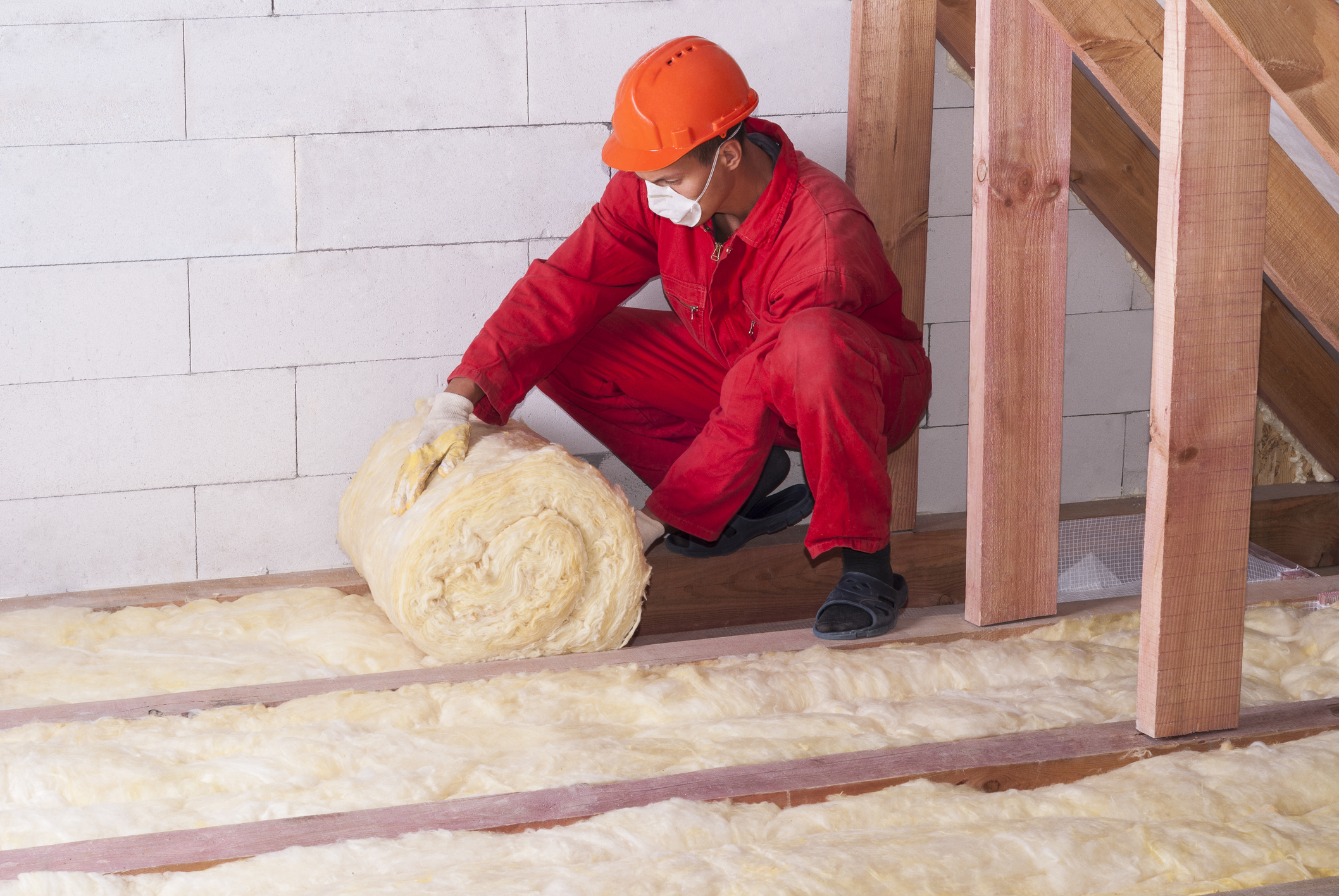Loft insulation installation