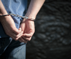 Person being arrested