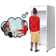 Image of a proxy voting on behalf of an elector