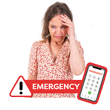 Image of a person with a medical emergency